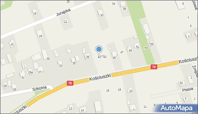 Kroczyce, Kościuszki Tadeusza, gen., 41, mapa Kroczyce