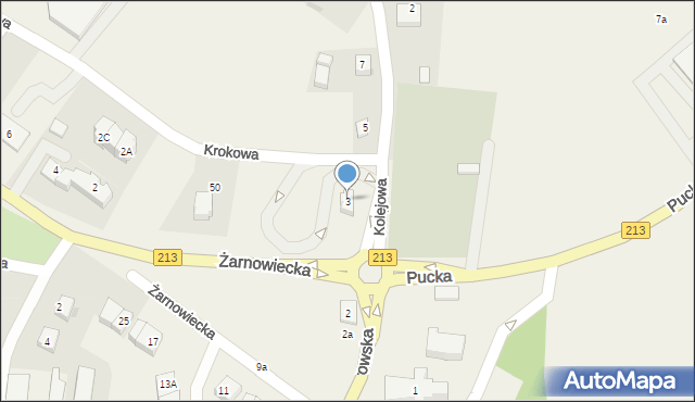 Krokowa, Kolejowa, 3, mapa Krokowa