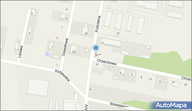 Królewiec, Kościelna, 29, mapa Królewiec