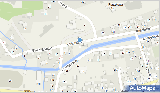 Krościenko nad Dunajcem, Kościuszki Tadeusza, gen., 1, mapa Krościenko nad Dunajcem