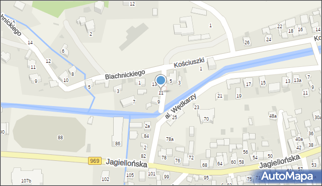 Krościenko nad Dunajcem, Kościuszki Tadeusza, gen., 11, mapa Krościenko nad Dunajcem