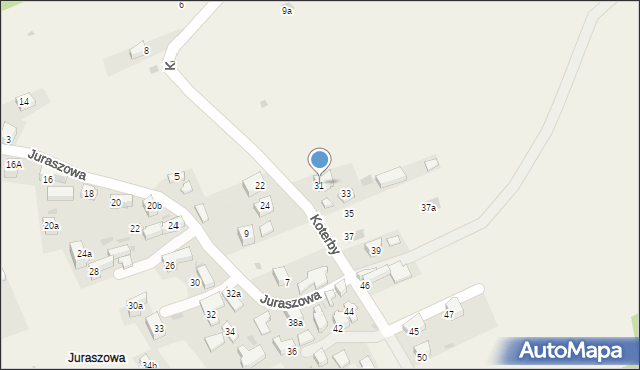 Krościenko nad Dunajcem, Koterby Franciszka, Kuriera AK, 31, mapa Krościenko nad Dunajcem