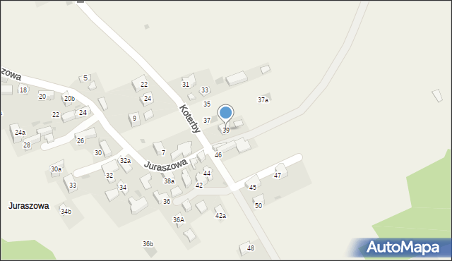 Krościenko nad Dunajcem, Koterby Franciszka, Kuriera AK, 39, mapa Krościenko nad Dunajcem