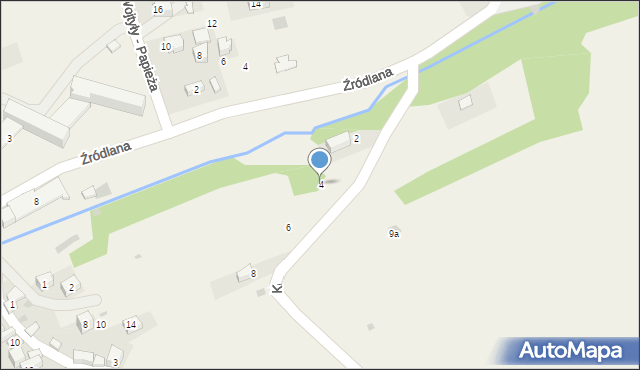 Krościenko nad Dunajcem, Koterby Franciszka, Kuriera AK, 4, mapa Krościenko nad Dunajcem