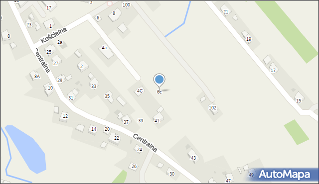 Krościenko Wyżne, Kościelna, 6c, mapa Krościenko Wyżne