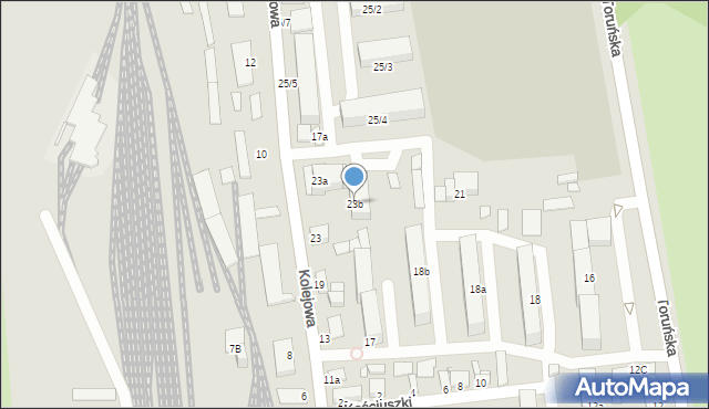 Krośniewice, Kolejowa, 23b, mapa Krośniewice