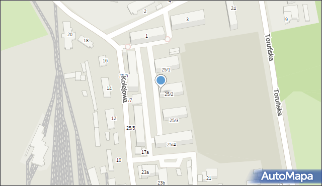 Krośniewice, Kolejowa, 25BL2, mapa Krośniewice