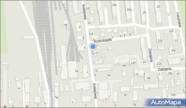 Krośniewice, Kolejowa, 9, mapa Krośniewice