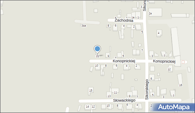 Krośniewice, Konopnickiej Marii, 11, mapa Krośniewice