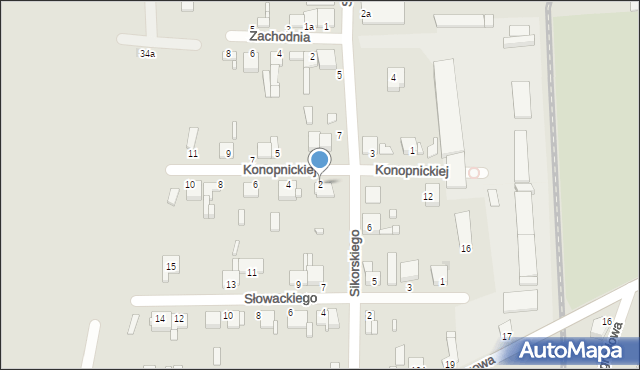 Krośniewice, Konopnickiej Marii, 2, mapa Krośniewice