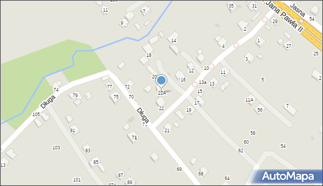 Krosno, Kochanowskiego Jana, 22A, mapa Krosna