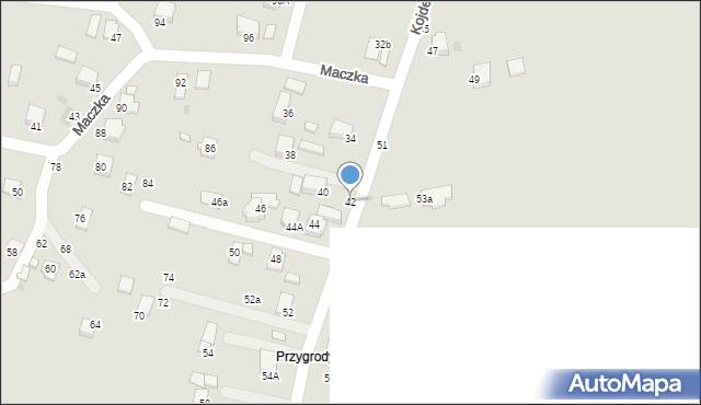 Krosno, Kojdera Franciszka, ks., 42, mapa Krosna