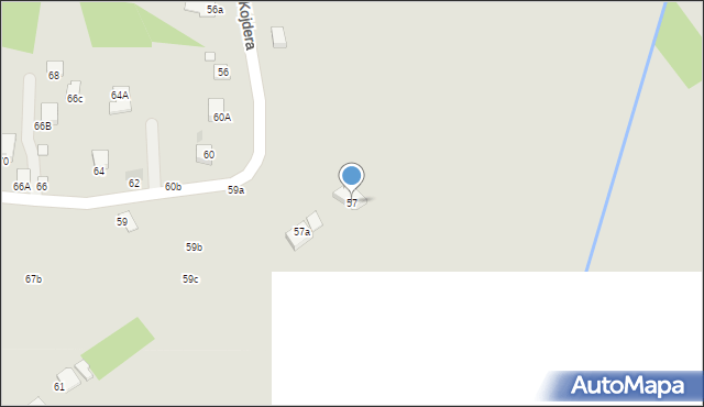 Krosno, Kojdera Franciszka, ks., 57, mapa Krosna