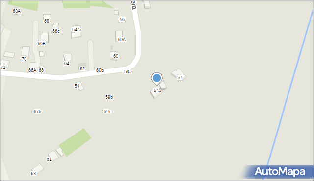 Krosno, Kojdera Franciszka, ks., 57a, mapa Krosna