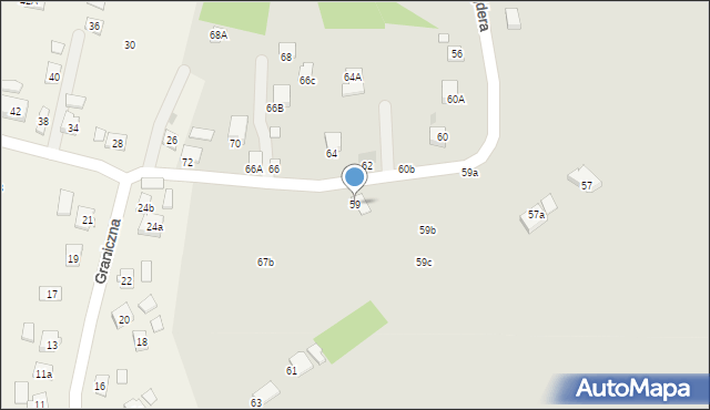Krosno, Kojdera Franciszka, ks., 59, mapa Krosna