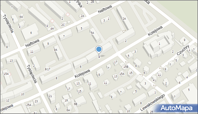 Krosno, Kolejowa, 4, mapa Krosna