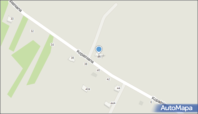 Krosno, Kopalniana, 65, mapa Krosna