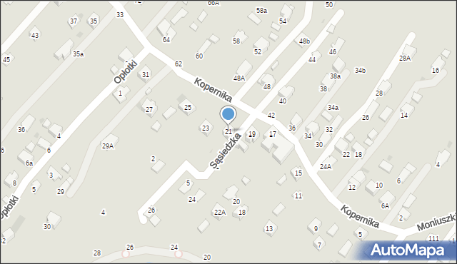 Krosno, Kopernika Mikołaja, 21, mapa Krosna