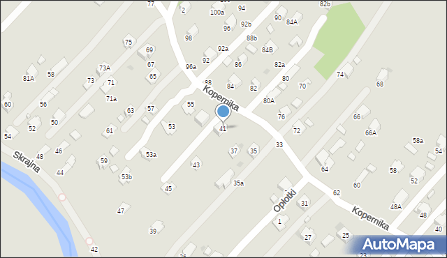 Krosno, Kopernika Mikołaja, 41, mapa Krosna