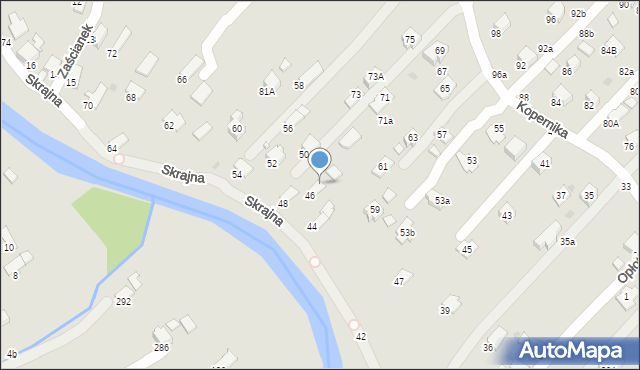 Krosno, Kopernika Mikołaja, 71b, mapa Krosna