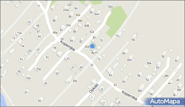 Krosno, Kopernika Mikołaja, 76, mapa Krosna