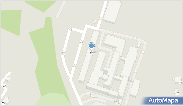 Krosno, Korczyńska, 57, mapa Krosna