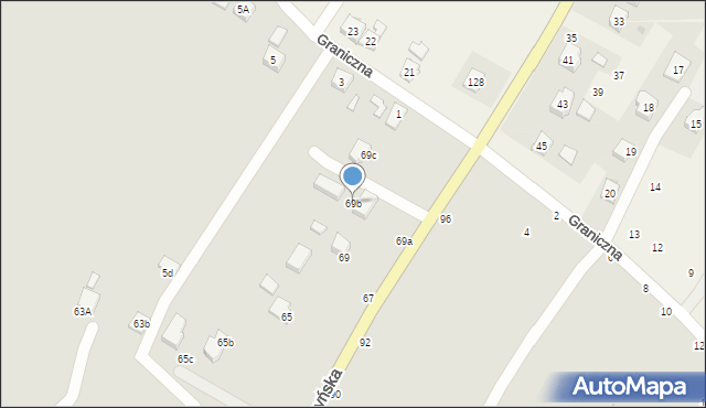 Krosno, Korczyńska, 69b, mapa Krosna