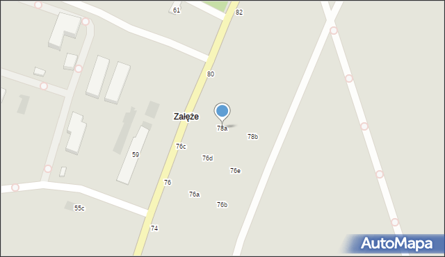 Krosno, Korczyńska, 78a, mapa Krosna