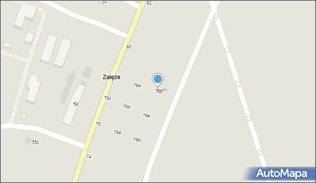 Krosno, Korczyńska, 78b, mapa Krosna