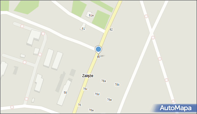 Krosno, Korczyńska, 80, mapa Krosna