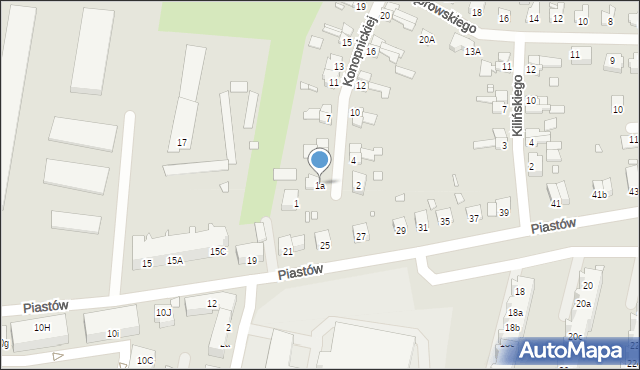 Krosno Odrzańskie, Konopnickiej Marii, 1a, mapa Krosno Odrzańskie