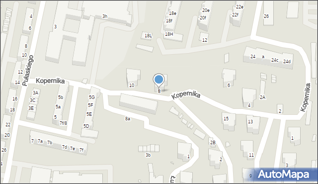 Krosno Odrzańskie, Kopernika Mikołaja, 8, mapa Krosno Odrzańskie