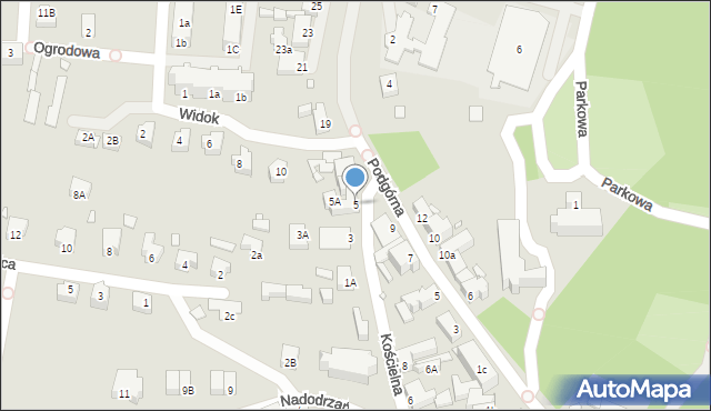 Krosno Odrzańskie, Kościelna, 5, mapa Krosno Odrzańskie