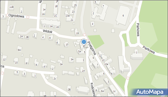 Krosno Odrzańskie, Kościelna, 7, mapa Krosno Odrzańskie