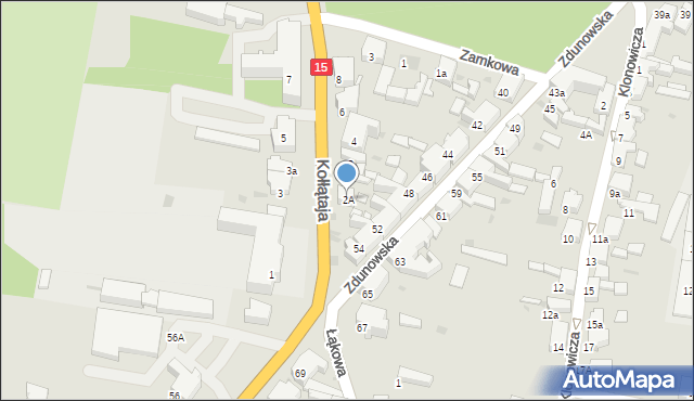 Krotoszyn, Kołłątaja Hugo, 2A, mapa Krotoszyna