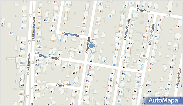 Krotoszyn, Kopernika Mikołaja, 11, mapa Krotoszyna