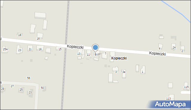 Krotoszyn, Kopieczki, 9, mapa Krotoszyna