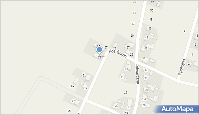 Krowiarki, Kościuszki Tadeusza, gen., 23, mapa Krowiarki