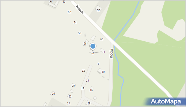 Kruszówiec, Kocia, 6, mapa Kruszówiec