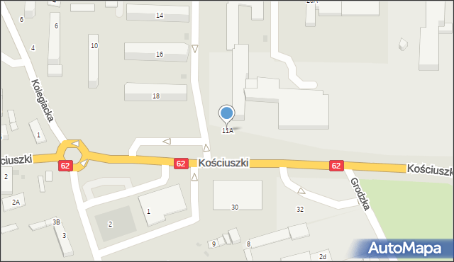 Kruszwica, Kościuszki Tadeusza, gen., 11A, mapa Kruszwica