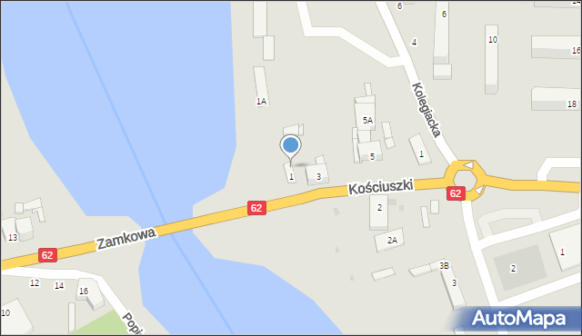 Kruszwica, Kościuszki Tadeusza, gen., 1e, mapa Kruszwica