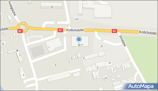 Kruszwica, Kościuszki Tadeusza, gen., 30, mapa Kruszwica