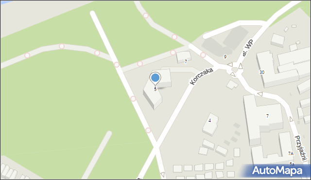 Krynica Morska, Korczaka Janusza, 5, mapa Krynica Morska