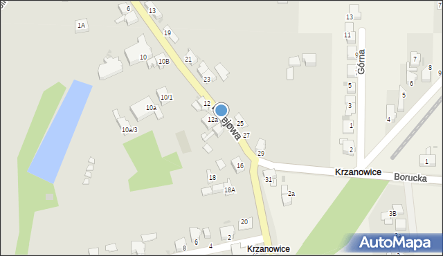 Krzanowice, Kolejowa, 14, mapa Krzanowice