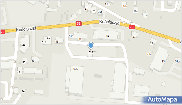 Krzeszowice, Kościuszki Tadeusza, gen., 53B, mapa Krzeszowice