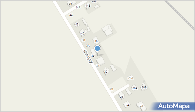 Krzyszkowo, Koszycy, 80, mapa Krzyszkowo