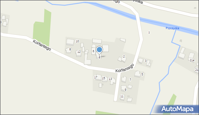 Krzyżowice, Korfantego Wojciecha, 4, mapa Krzyżowice