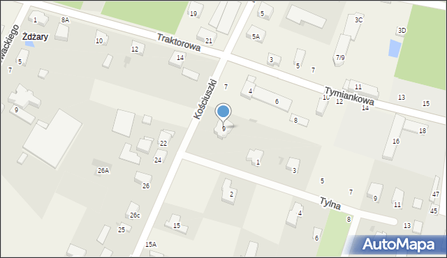 Ksawerów, Kościuszki Tadeusza, gen., 9, mapa Ksawerów