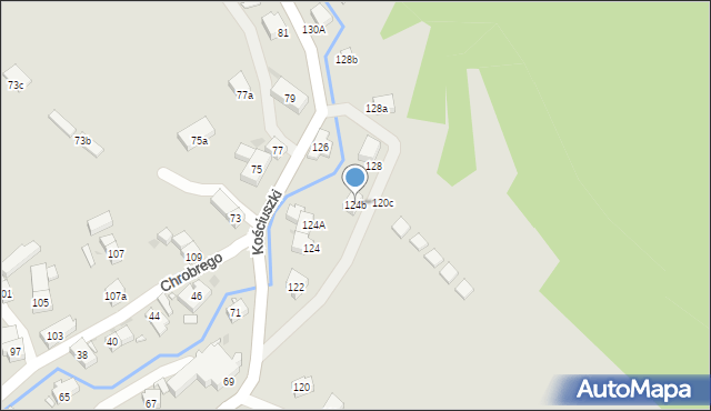 Kudowa-Zdrój, Kościuszki Tadeusza, gen., 124b, mapa Kudowa-Zdrój