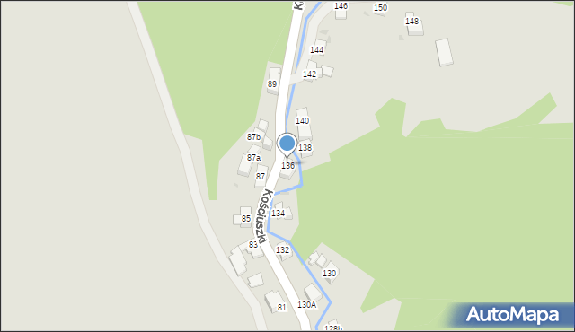 Kudowa-Zdrój, Kościuszki Tadeusza, gen., 136, mapa Kudowa-Zdrój